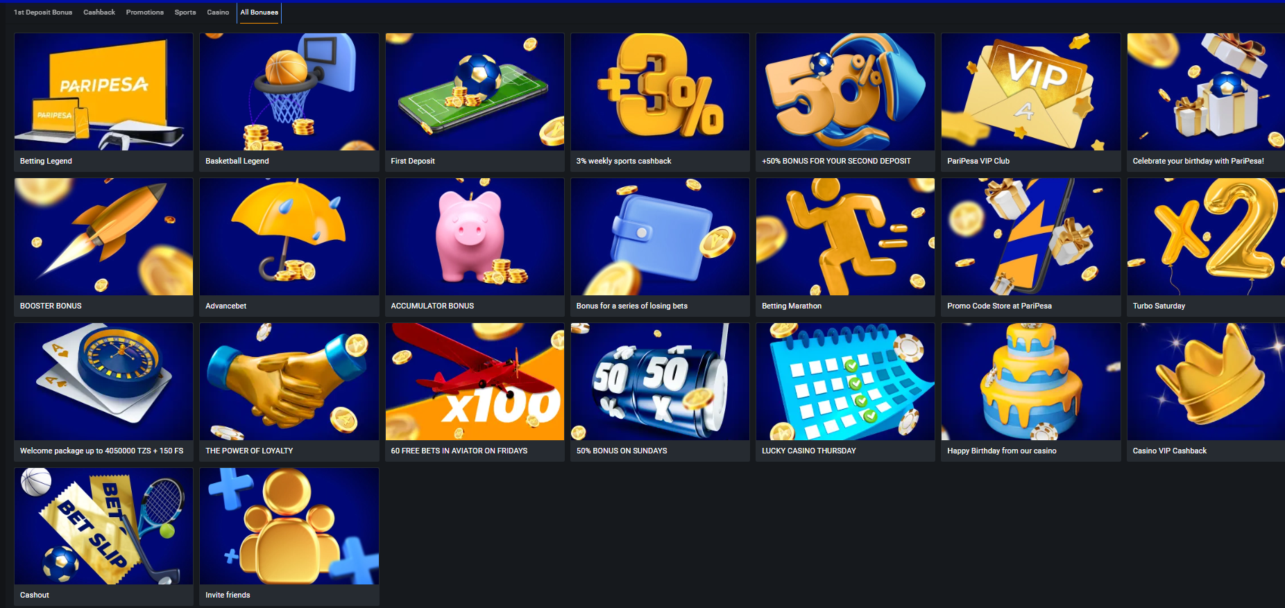 Bonuses and promotions from PariPesa Bonuses and promotions from PariPesa