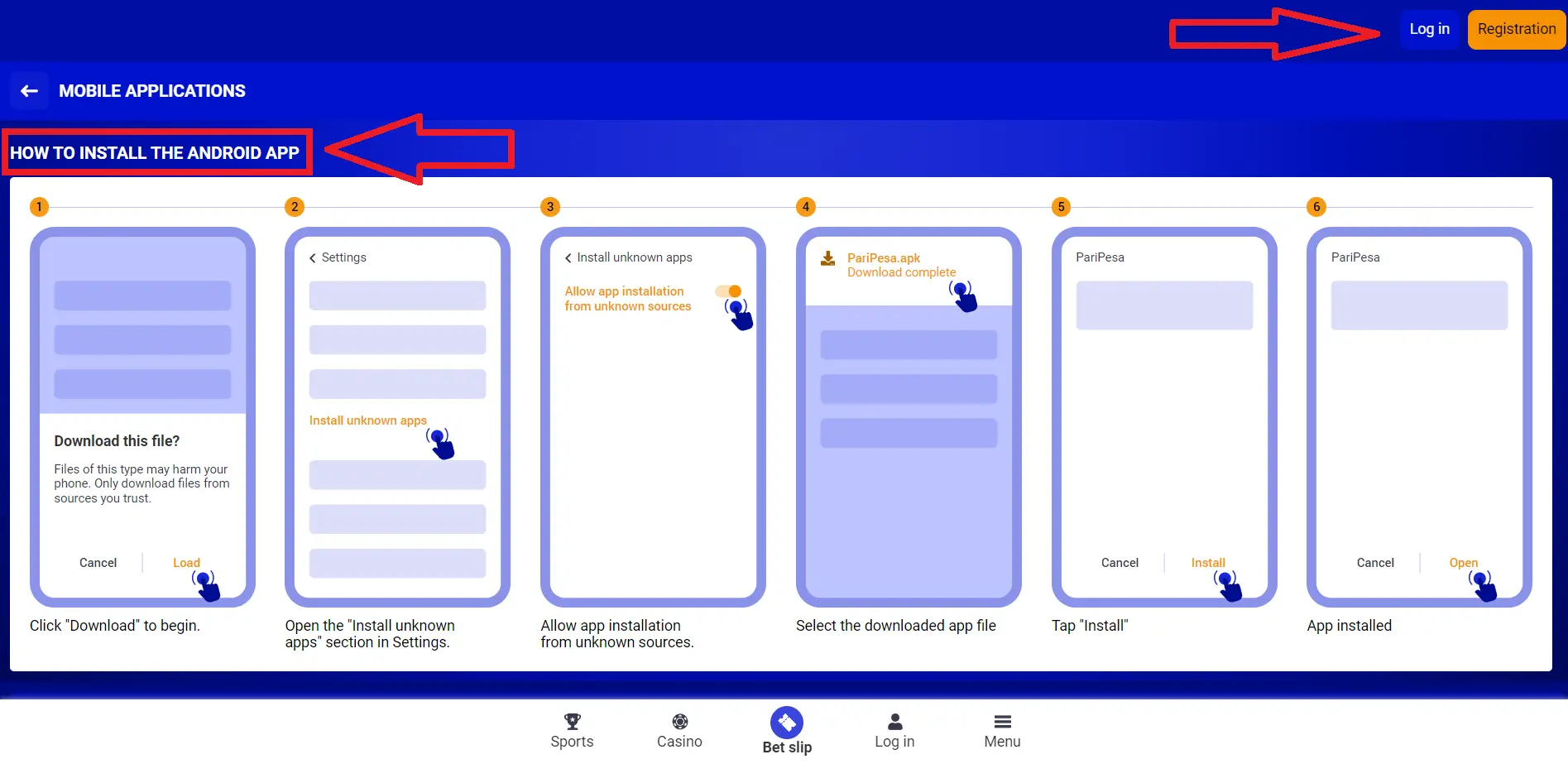 Game via PariPesa Android Game via PariPesa Android